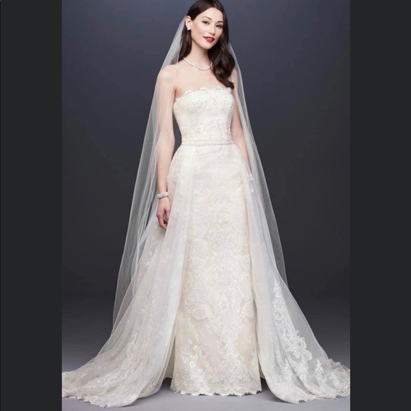oleg cassini sheath wedding dress
